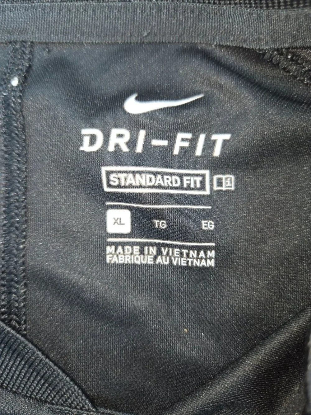 Nike Dri-Fit Mens Standard Fit Black Polo XL - Baseball Collar